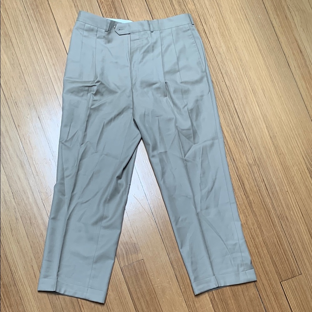 Lauren Ralph Lauren Wool & Cashmere Tan Dress Pants Pleated Front